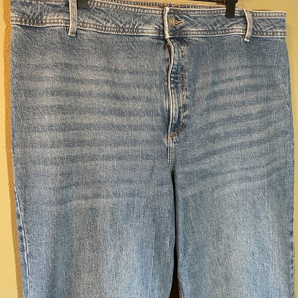 Mango raw hem high waist wide leg culotte jeans - Picture 3 of 10